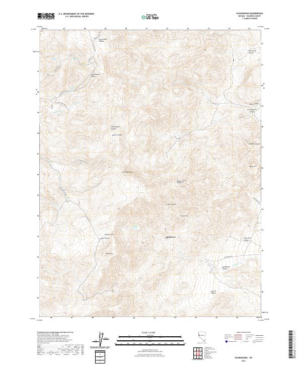 US Topo 7.5-minute map for Olinghouse NV