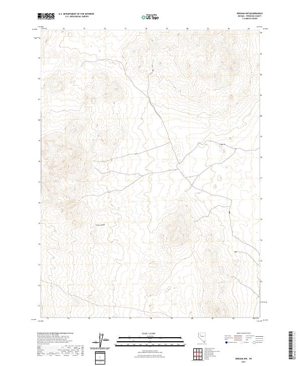 US Topo 7.5-minute map for Oreana NW NV