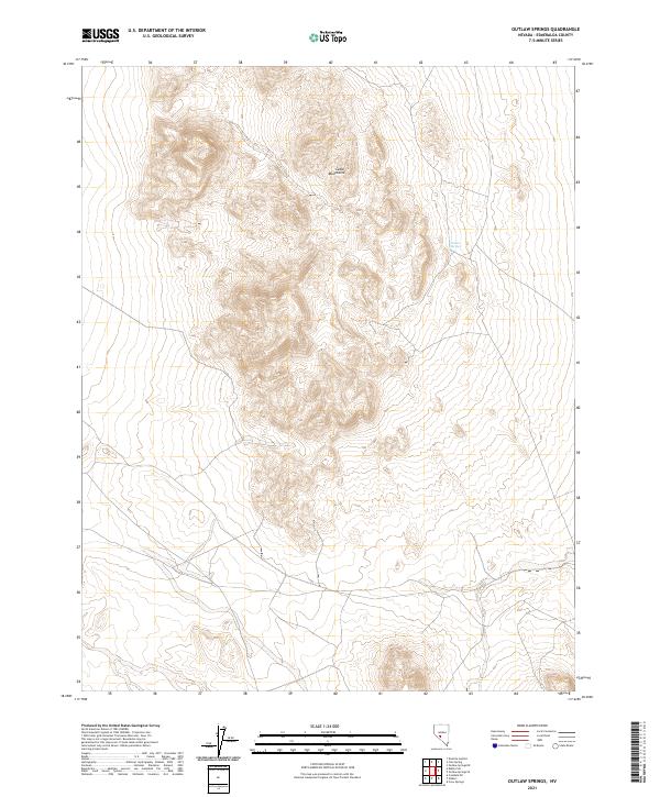 US Topo 7.5-minute map for Outlaw Springs NV