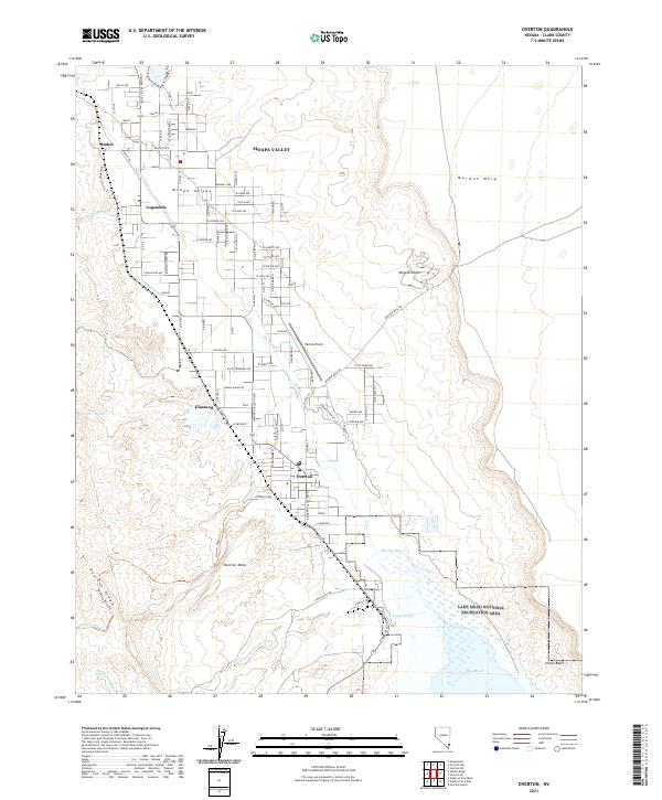 US Topo 7.5-minute map for Overton NV