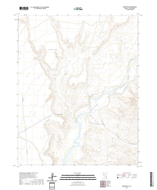 US Topo 7.5-minute map for Overton NE NV