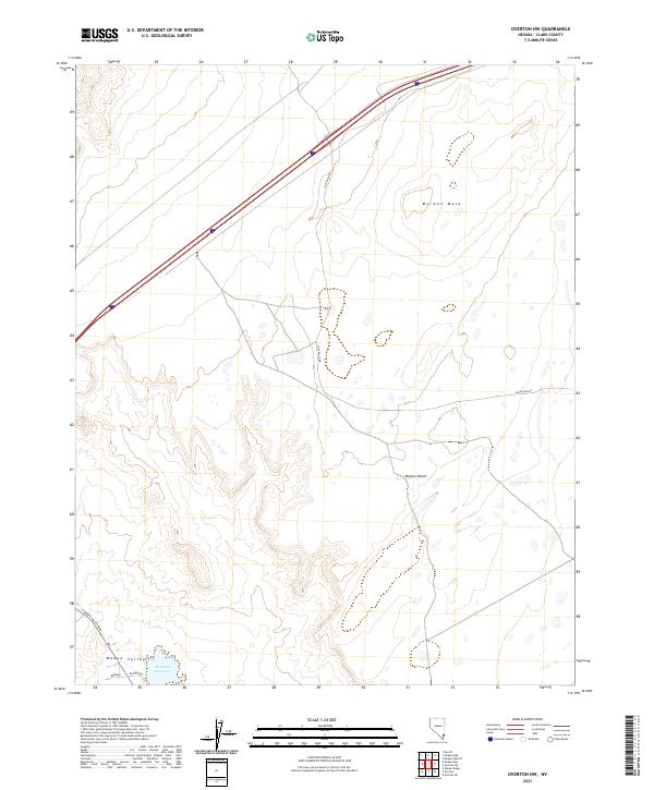 US Topo 7.5-minute map for Overton NW NV