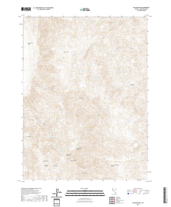 US Topo 7.5-minute map for Pah-Rum Peak NV