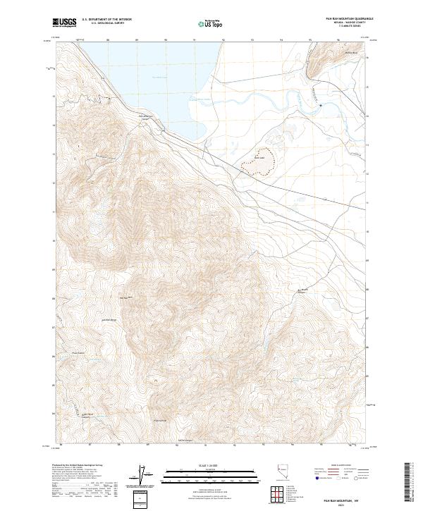 US Topo 7.5-minute map for Pah Rah Mountain NV