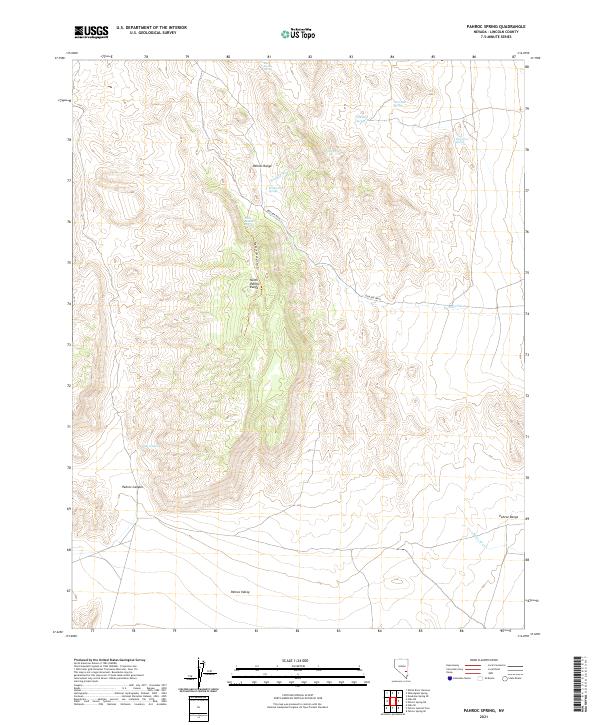 US Topo 7.5-minute map for Pahroc Spring NV