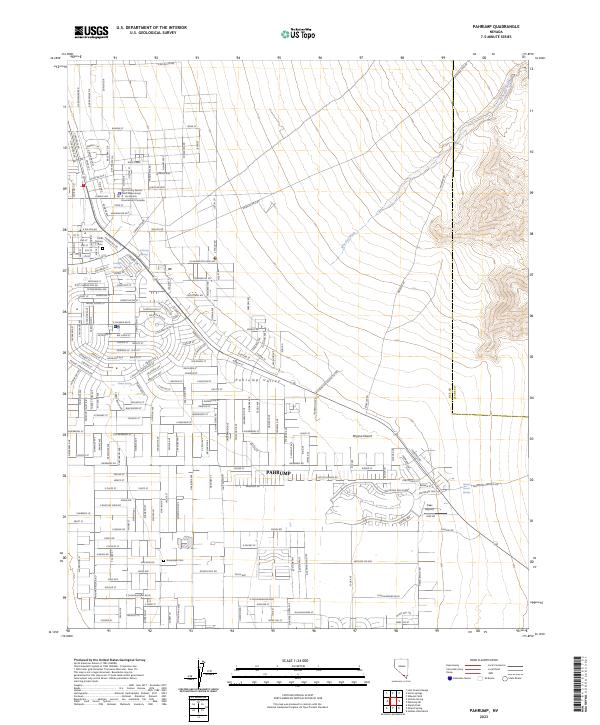 US Topo 7.5-minute map for Pahrump NV