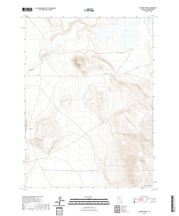 US Topo 7.5-minute map for Painted Point NV