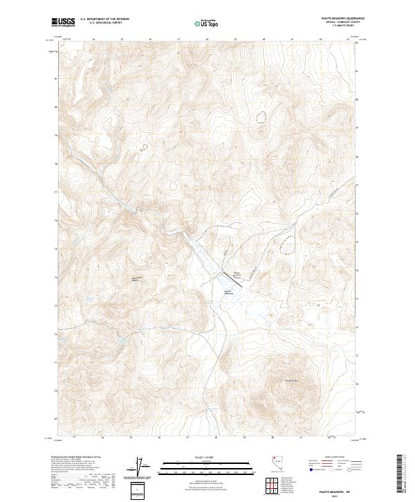 US Topo 7.5-minute map for Paiute Meadows NV