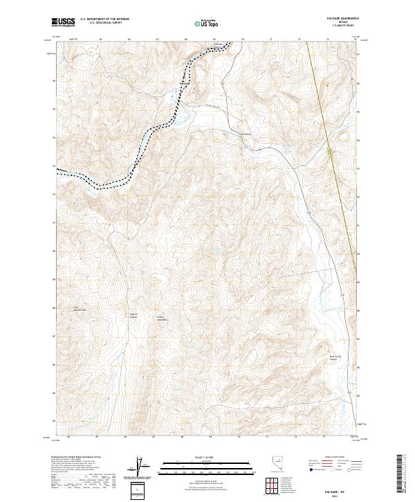 US Topo 7.5-minute map for Palisade NV