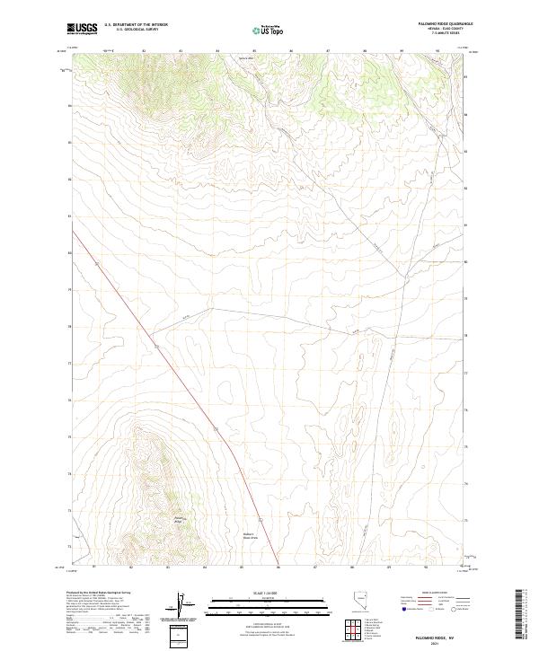 US Topo 7.5-minute map for Palomino Ridge NV