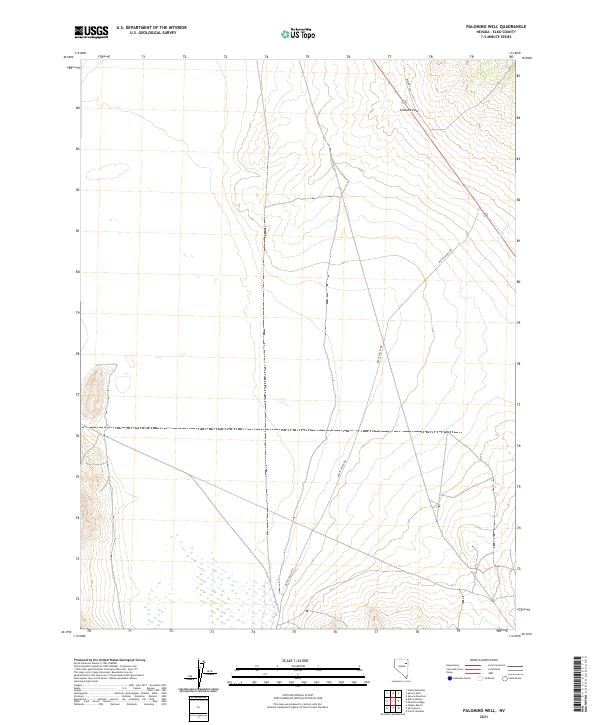 US Topo 7.5-minute map for Palomino Well NV