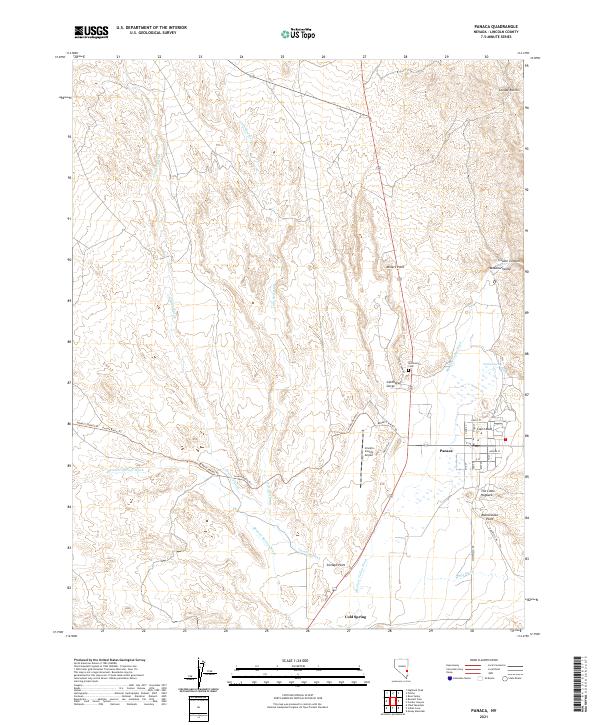 US Topo 7.5-minute map for Panaca NV