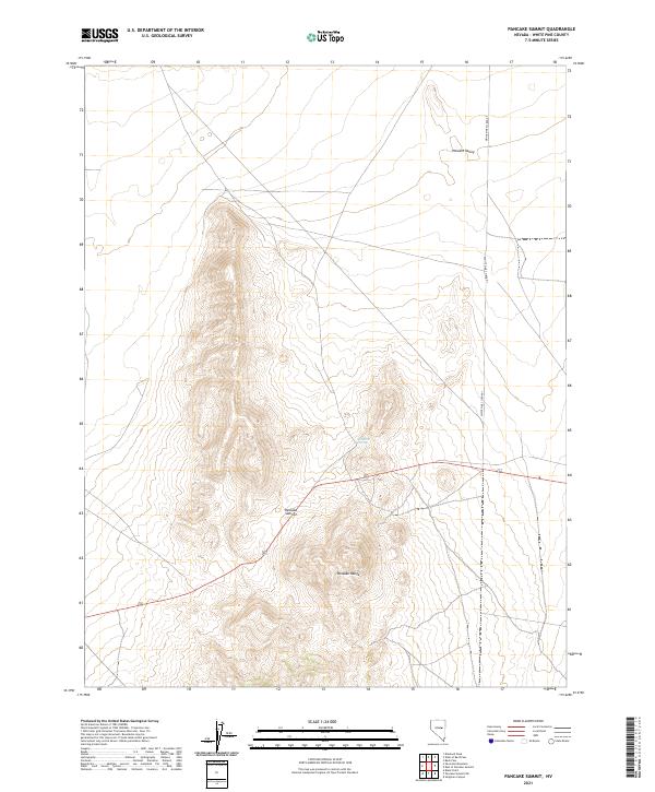 US Topo 7.5-minute map for Pancake Summit NV