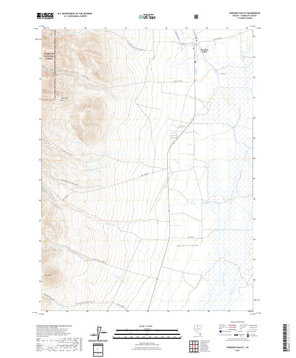 US Topo 7.5-minute map for Paradise Valley NV