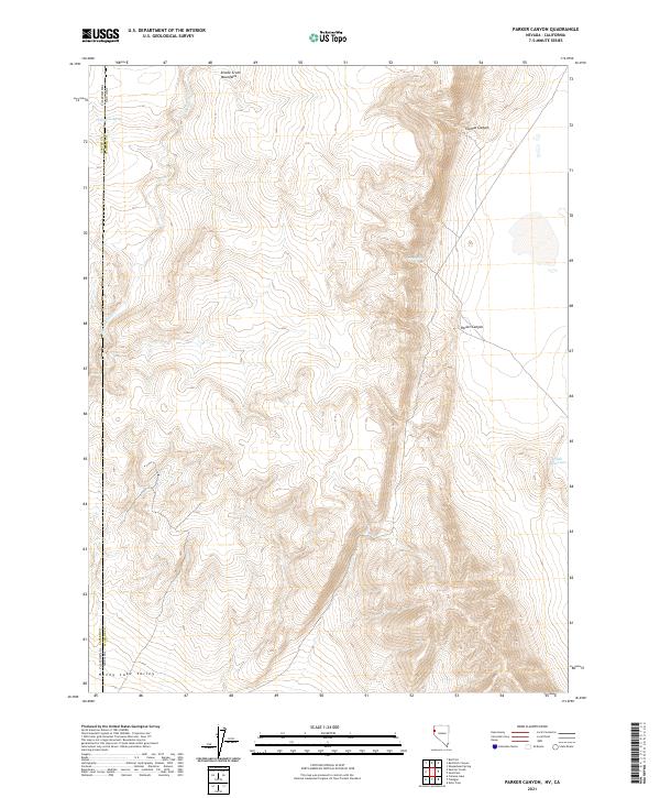 US Topo 7.5-minute map for Parker Canyon NVCA