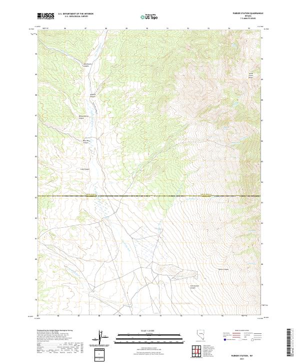 US Topo 7.5-minute map for Parker Station NV