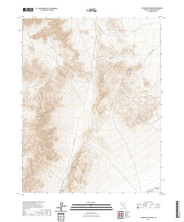 US Topo 7.5-minute map for Paymaster Canyon NV