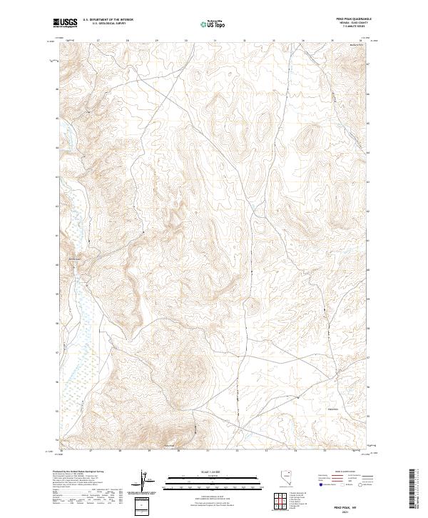 US Topo 7.5-minute map for Peko Peak NV