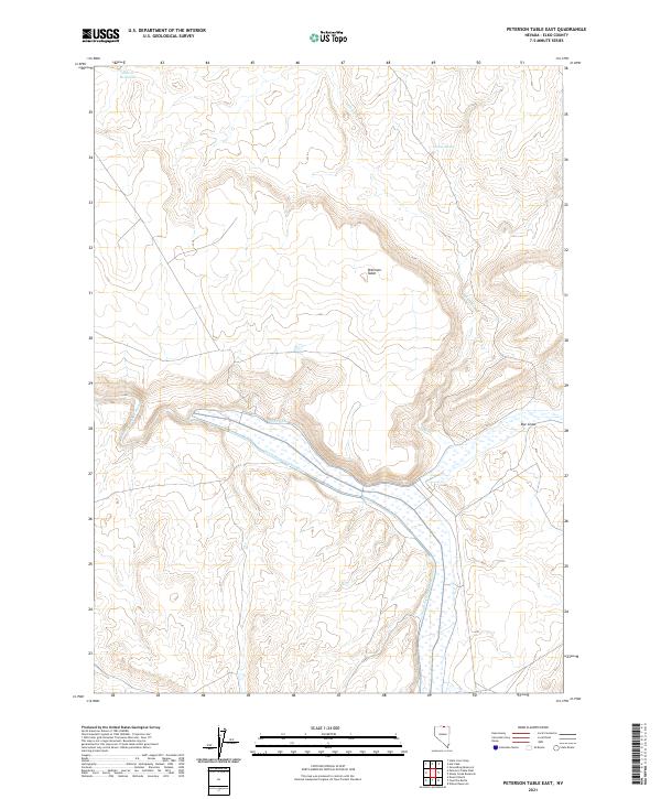 US Topo 7.5-minute map for Peterson Table East NV