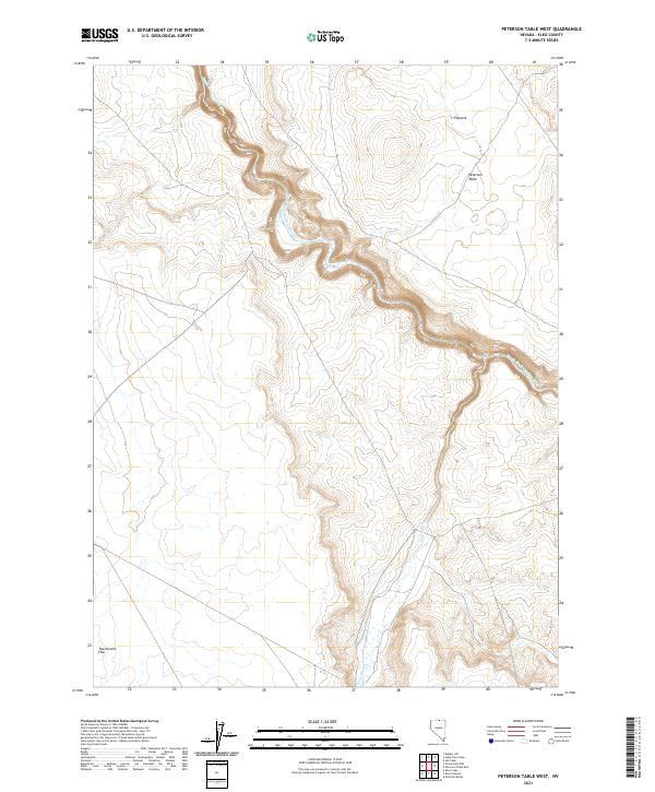 US Topo 7.5-minute map for Peterson Table West NV