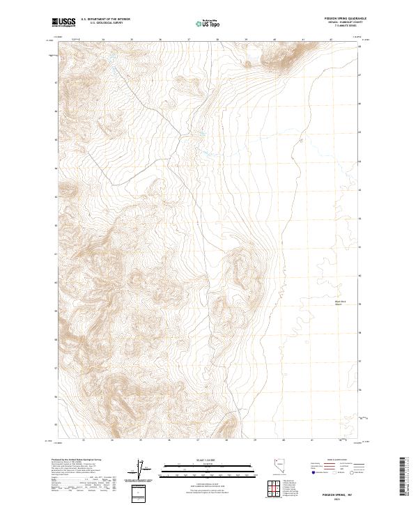 US Topo 7.5-minute map for Pidgeon Spring NV