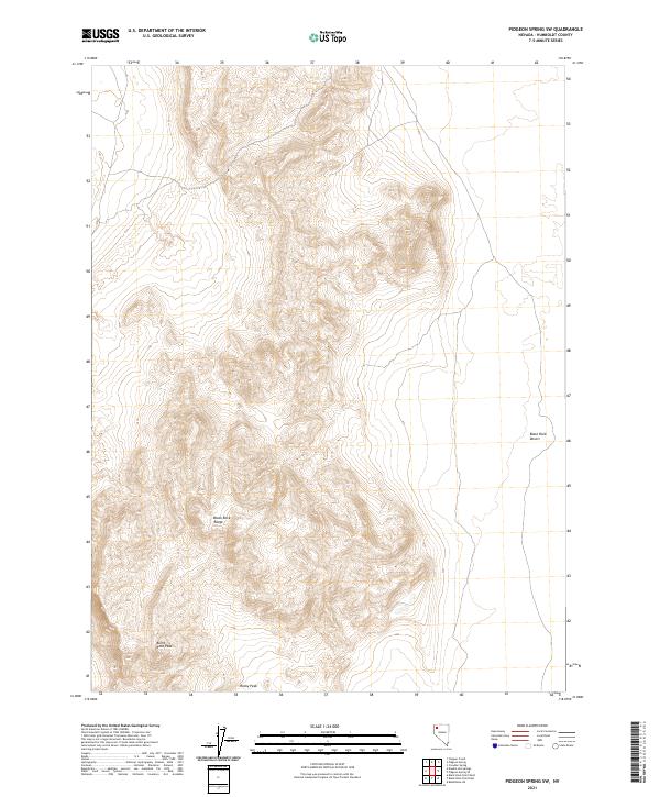 US Topo 7.5-minute map for Pidgeon Spring SW NV