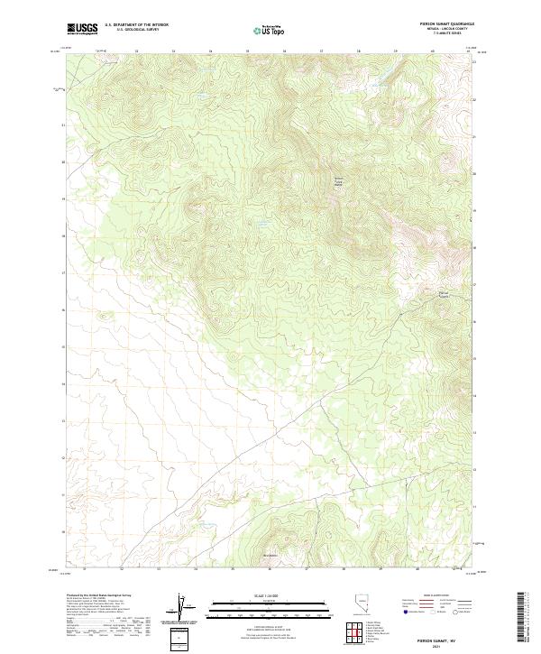 US Topo 7.5-minute map for Pierson Summit NV