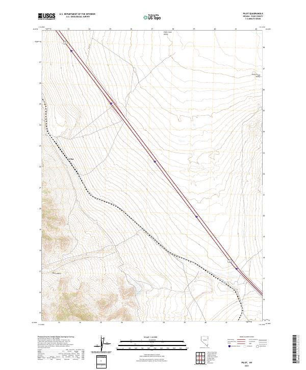 US Topo 7.5-minute map for Pilot NV