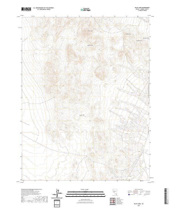 US Topo 7.5-minute map for Pilot Cone NV