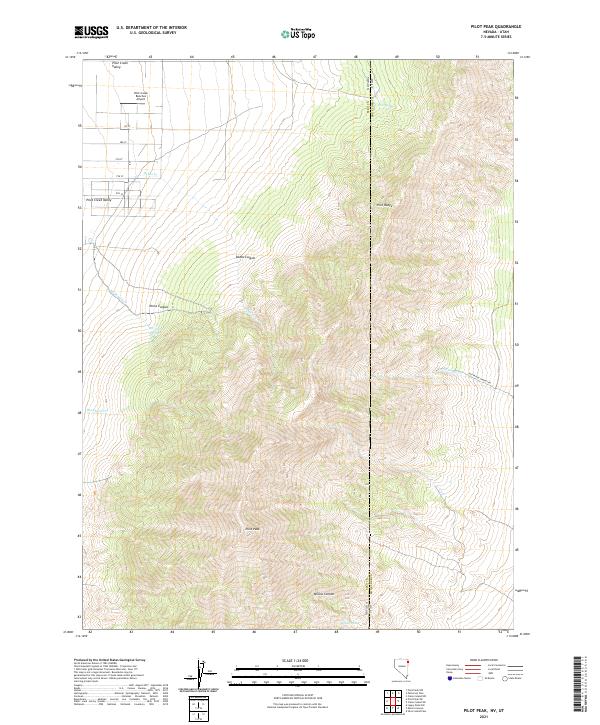 US Topo 7.5-minute map for Pilot Peak NVUT