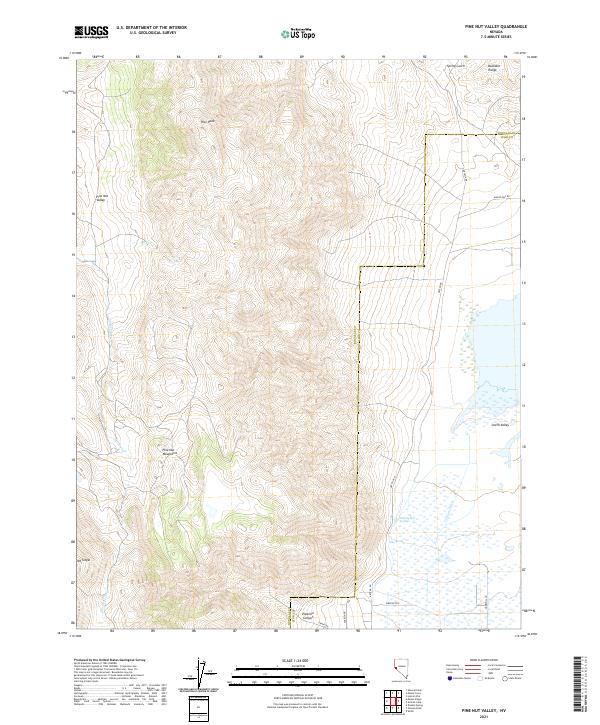 US Topo 7.5-minute map for Pine Nut Valley NV