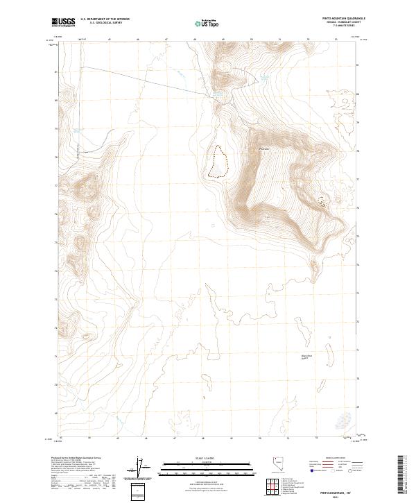 US Topo 7.5-minute map for Pinto Mountain NV