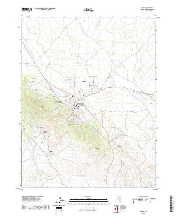 US Topo 7.5-minute map for Pioche NV