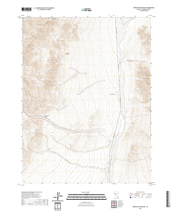 US Topo 7.5-minute map for Pirouette Mountain NV