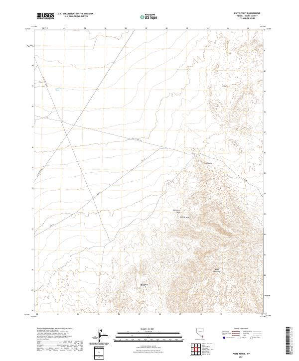 US Topo 7.5-minute map for Piute Point NV