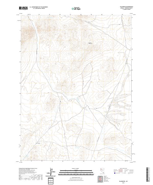 US Topo 7.5-minute map for Placerites NV