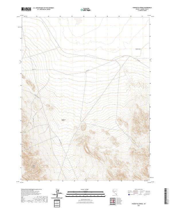 US Topo 7.5-minute map for Poinsettia Spring NV