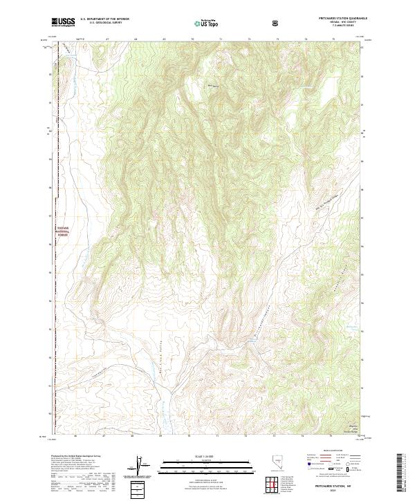 US Topo 7.5-minute map for Pritchards Station NV