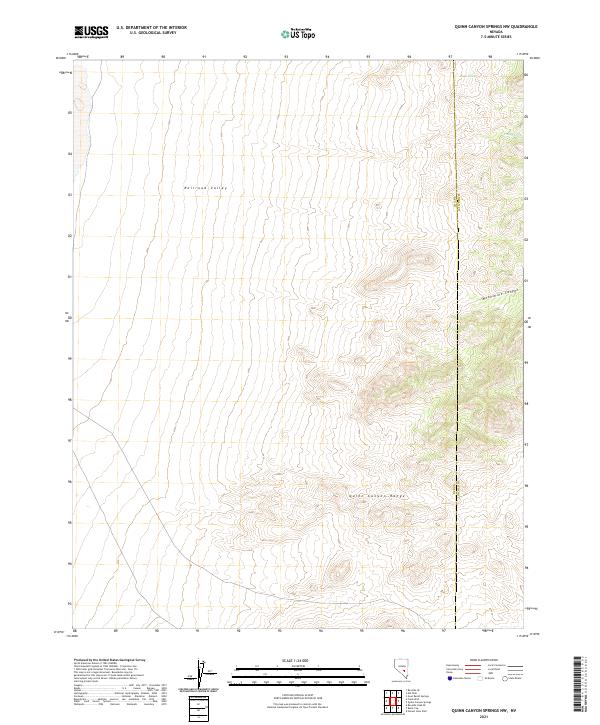 US Topo 7.5-minute map for Quinn Canyon Springs NW NV