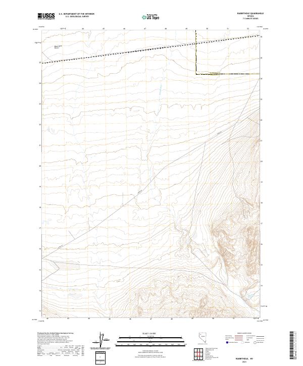 US Topo 7.5-minute map for Rabbithole NV