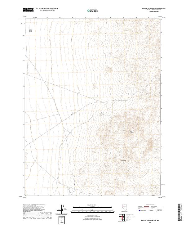 US Topo 7.5-minute map for Ragged Top Mountain NV