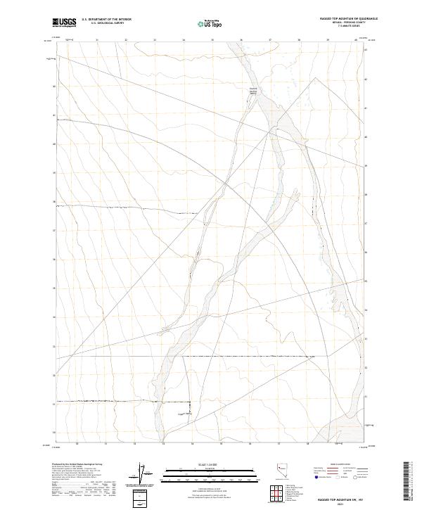 US Topo 7.5-minute map for Ragged Top Mountain SW NV