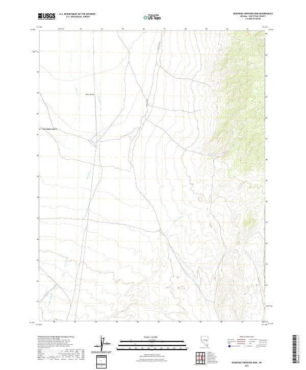 US Topo 7.5-minute map for Railroad Crossing Dam NV