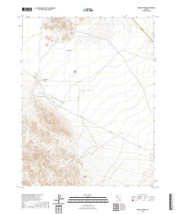 US Topo 7.5-minute map for Ramsey Spring NV