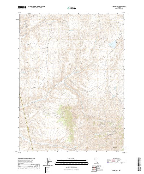 US Topo 7.5-minute map for Ravens Nest NV