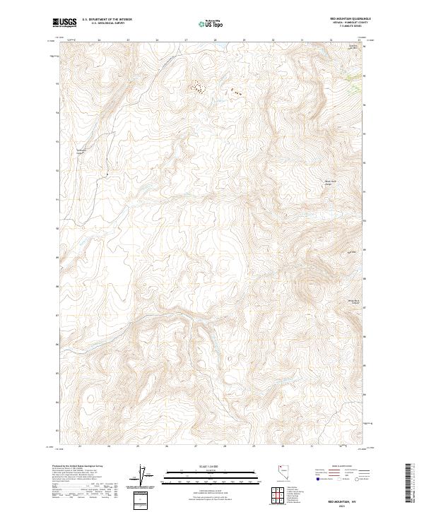 US Topo 7.5-minute map for Red Mountain NV