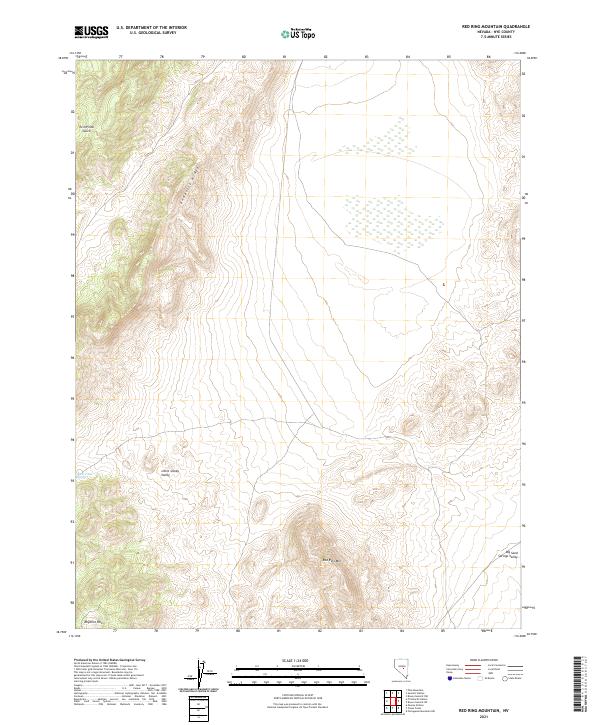 US Topo 7.5-minute map for Red Ring Mountain NV