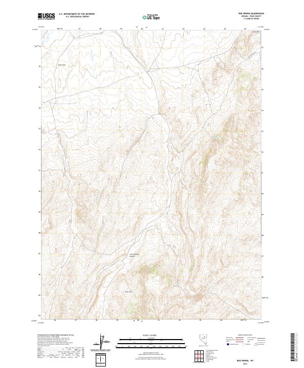 US Topo 7.5-minute map for Red Spring NV