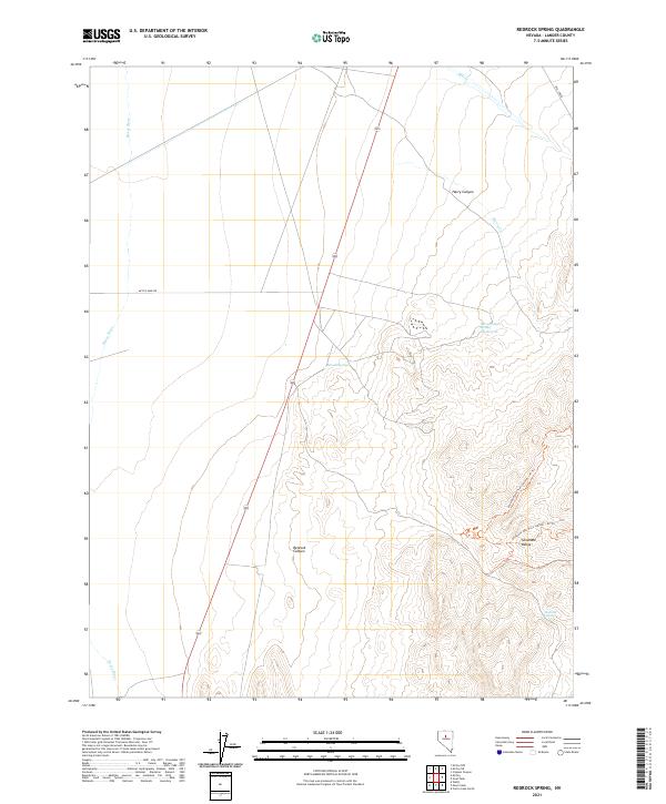 US Topo 7.5-minute map for Redrock Spring NV