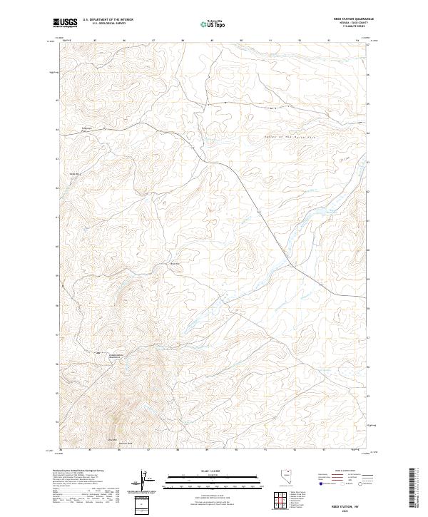 US Topo 7.5-minute map for Reed Station NV